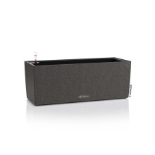LECHUZA Balkonkasten Stone 50 ALL-IN-ONE - 50 x 19 x 19 cm - Innen/Außen - Schwarz