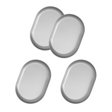 Set of 4 Metal Oval Plates 304stainless Steel Shallow Reusbale