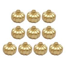 Set Of 10 Decorative Pumpkin Table Card Holders For-Gold