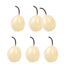 6Pieces Realistic Plastic Pear Suitable For Food Displays And