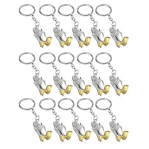15pcs Elegant Praying Hand Pendant Keyring-Style 4