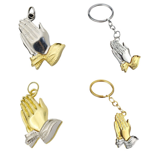 15pcs Elegant Praying Hand Pendant Keyring-Style 4 1