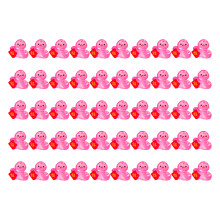 50Pcs Resins Glowing Lucky Snake Miniature-Rose red lucky snake