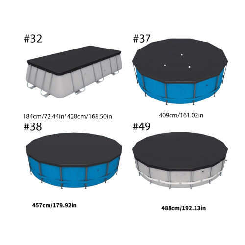 Long Lastings Cleanliness Rectangle Pool Cover For Ground-58232 1