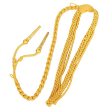 Shoulder Epaulet Braids Uniform Epaulettes-Round head yellow