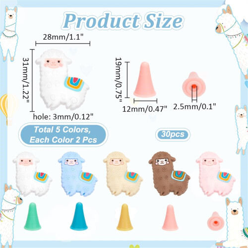 30Pieces Knitting Needle Stoppers Point Protectors Knitting 2