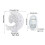 Moon Shape Candle Holder Molds with Base for Making Candlestick 3