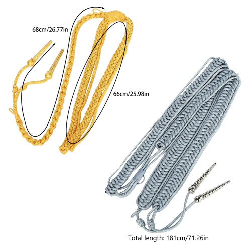 Professional Uniform Epaulet Braid Uniform-pointed yellow 1