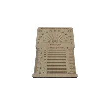 Wood Knitting Gauge Ruler Knitting Needle Gauge Square-D