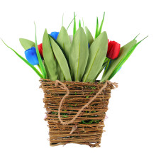 Independence Day Tulips Hanger Wreath Artificial Flower Wreath