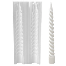 Spirals Cylinder Silicone Mould 3D Twisted Rod Candle Molds-4