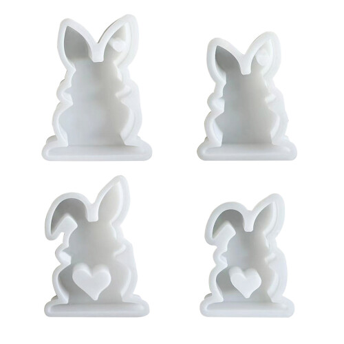 Heart Rabbit Molds Easter Rabbit Silicone Mould Handmade-C 1
