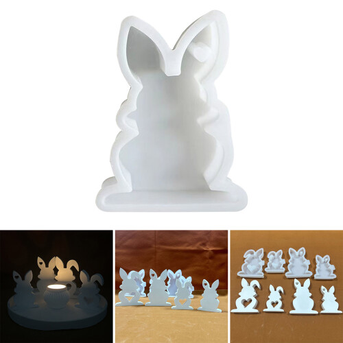 Heart Rabbit Molds Easter Rabbit Silicone Mould Handmade-C 2