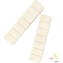 BPA-vrije reispillenorganizer, lichtdichte houder voor visoliesupplementen, extra grote pillendoos met braille-design (2 stuks)