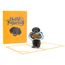 Versatile Father's Day Letter Greeting Card Labrador Surprise 3D