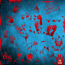 Halloween Decor With Realistic Bloody Footprints Stick And Remove