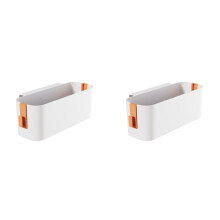 (orange) 2pcs Hanging Bed Organizer Premium Detachable Easy Installation PP