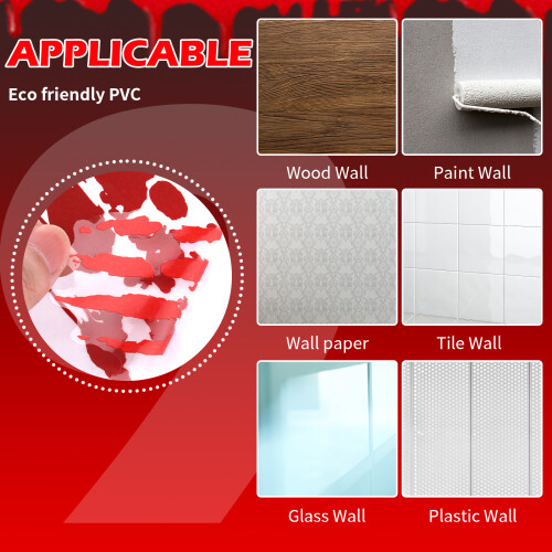 Halloween Decor With Realistic Bloody Footprints Stick And Remove 2