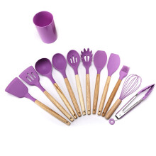 Food Grade Silicone Kitchen Tools, Dishwasher Safe Silicone Cooking Utensils Set with Holder, Heat Resistant Nonstick Cookware Safe BPA Free Utensils,