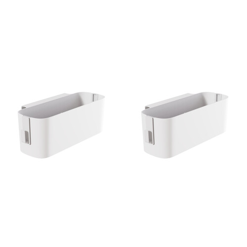(white) 2pcs Hanging Bed Organizer Premium Detachable Easy Installation PP 1