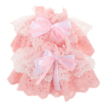 1Pair Pink Lace Bracelet Cuffs Wrist Sleeves for Women Lolita Fashion