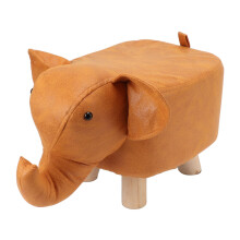 Niedlicher Tier-Pouf-Fußhocker mit weichem Kissen und rutschfesten Füßen, tierförmiger Fußhocker für Kinder und Erwachsene, mit Wildleder
