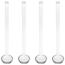 4St Klar Plastskedar Med Långa Handtag För Dressing, , Punch