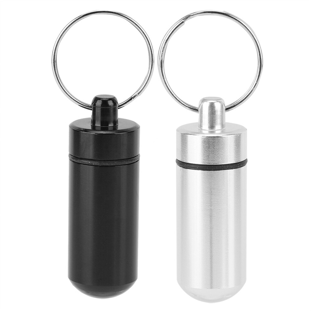 Keychain Attachment Pill Bottle, Portable Pill Case Discreet And Stylish Versatile Usage (2Pcs)