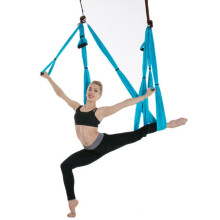 Columpio de yoga con anclaje colgante resistente, hamaca aérea portátil y ajustable para gimnasio en casa, columpio antigravedad de tafetán de