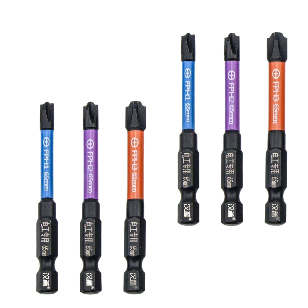 3Pc Professional Electrician Bit Set Magnetic Driver-6Pcs 65Mm 7754000823079