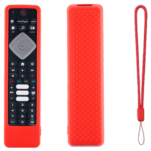 Textured Grip Silicone Remote Protective CoverThickened-red