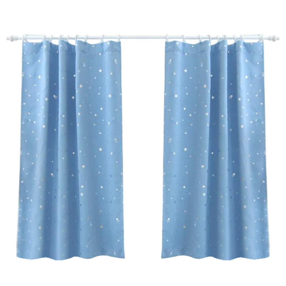 Kids Blackout Curtains for Bedroom Grommet Thermal Insulated Star Print Room Darkening Curtains with Vivid Design Ideal for Childrens Sleep Environmen