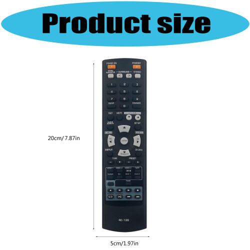 Télécommande de remplacement RC139 pour AVR-810 AVR-810BKEU 2