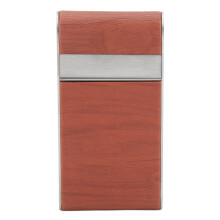 Compact Portable Cigarette Protective Box, Aluminium Alloy Cigarette Case for 20Pcs Cigars, Metal Case with Wood Grain, Magnetic Closure Cigarette Hol