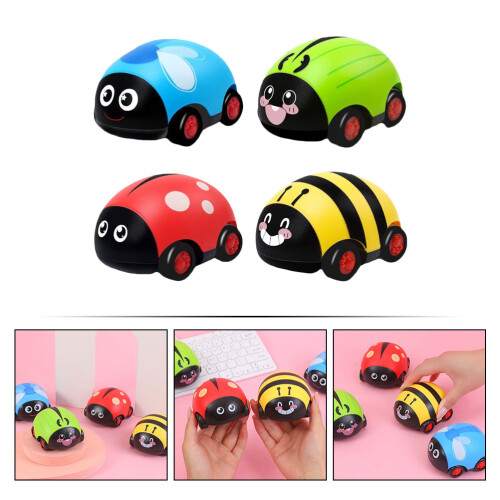 4Pz Giocattoli Veicolo Pull-Back Coccinella ABS Per 2