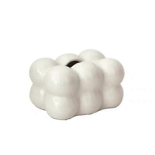 (white)Tissue Box High Capacity Dust-proof Marshmallow Shape Tissue Case