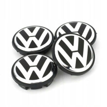 (65 mm)4-pack - Volkswagen VW Center Caps - Silver 65 mm 65 mm