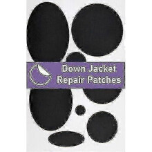 (Black)Down Jacket Repair Pre-cut, Self-adhesive, Soft, Waterproof