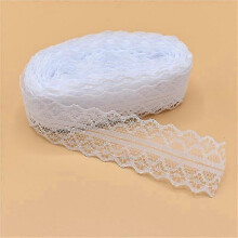 (white)10 Yards Lace Ribbon Tape Trim Fabric DIY Embroidered Net Lace for Sewing Decoration Lace Fabric