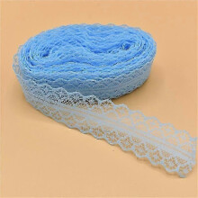 (sky blue)10 Yards Lace Ribbon Tape Trim Fabric DIY Embroidered Net Lace for Sewing Decoration Lace Fabric