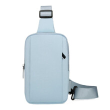 (Light blue)Practical Chest Bag For Men And Women Nylon Crossbody Bags Shoulder Purse Great For Commuting And Outdoor Activities Purple