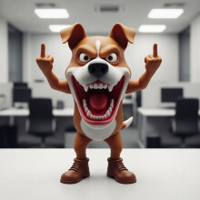 Angry animal statues, decorative statues, fun gifts.