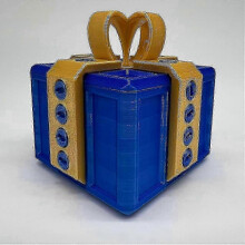 (Gold Blue)Annoying Gift Box with Screw, Large Annoying Gift Boxes, Prank Screw Box, Really Annoying Gift Box