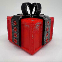 (Black Red)Annoying Gift Box with Screw, Large Annoying Gift Boxes, Prank Screw Box, Really Annoying Gift Box