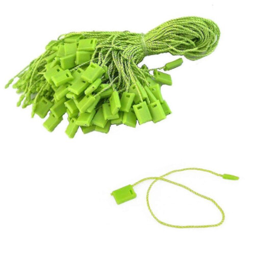 (100 pcs,Green)Nylon String Hang Tag Fasteners 1