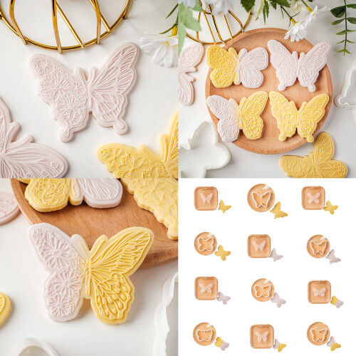 Moules à biscuits en silicone en forme de-Papillon F imprimé 2