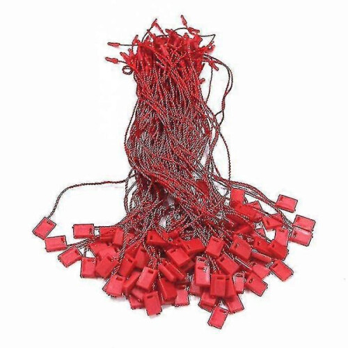 (100 pcs,Red)Nylon String Hang Tag Fasteners 2