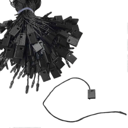 (100 pcs,Black)Nylon String Hang Tag Fasteners 1