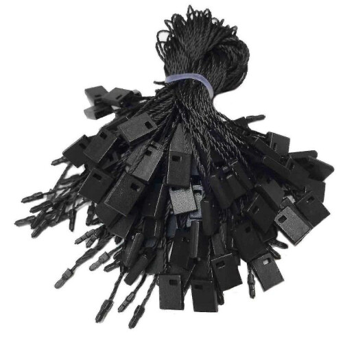 (500pcs,Black)Nylon String Hang Tag Fasteners