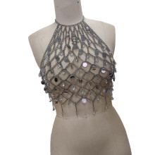 Aanpasbare glinsterende torso-harnas sieraden Allergiebestendig